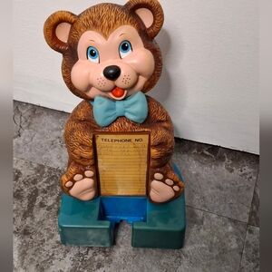 Vintage Cuddles Carlton Bear missing phone.